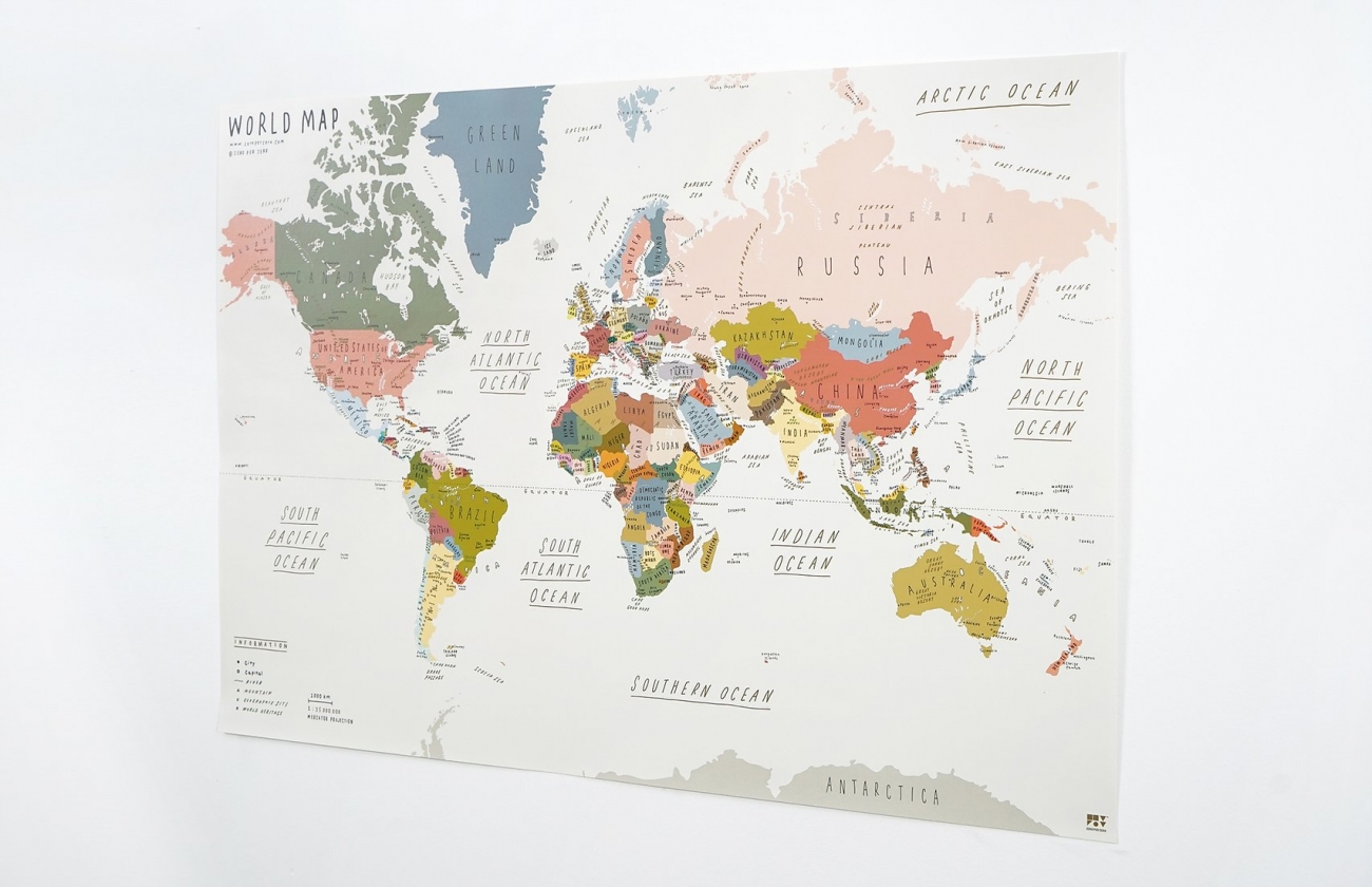WORLD MAP_BEIGE