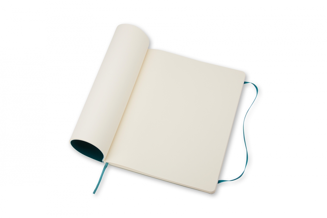CLASSIC SOFT COVER NOTEBOOK - PLAIN - EXTRA LARGE - UNDERWATER BLUE