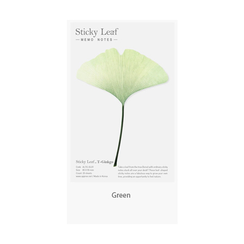 STICKY LEAF_TRACING GINKO_Medium (Sticky Notes)