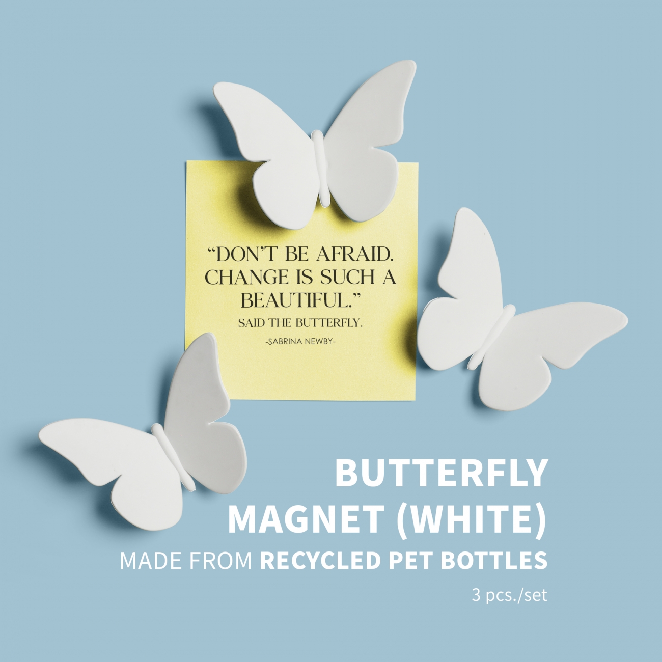 BUTTERFLY  MAGNET _White